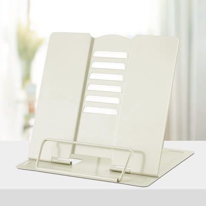 Honagu Book Stand Metal Desk Book Holder, Book Holders for Reading Hands Free, Adjustable Cookbook Documents Holder, Portable Bookstand for Music Books, Textbook, Recipe, Tablet, Ipad (Black)