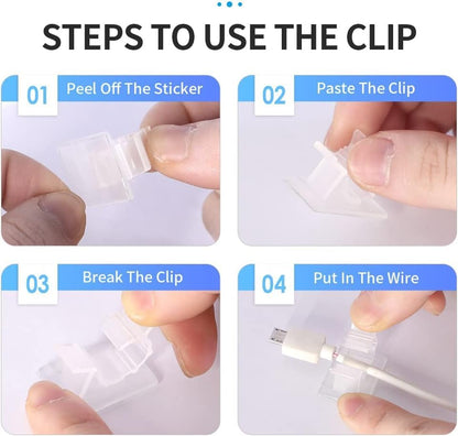 Viaky 30 Pcs Black Clips Self Adhesive Backed Nylon Wire Adjustable Cable Clips Adhesive Cable Management Drop Wire Holder