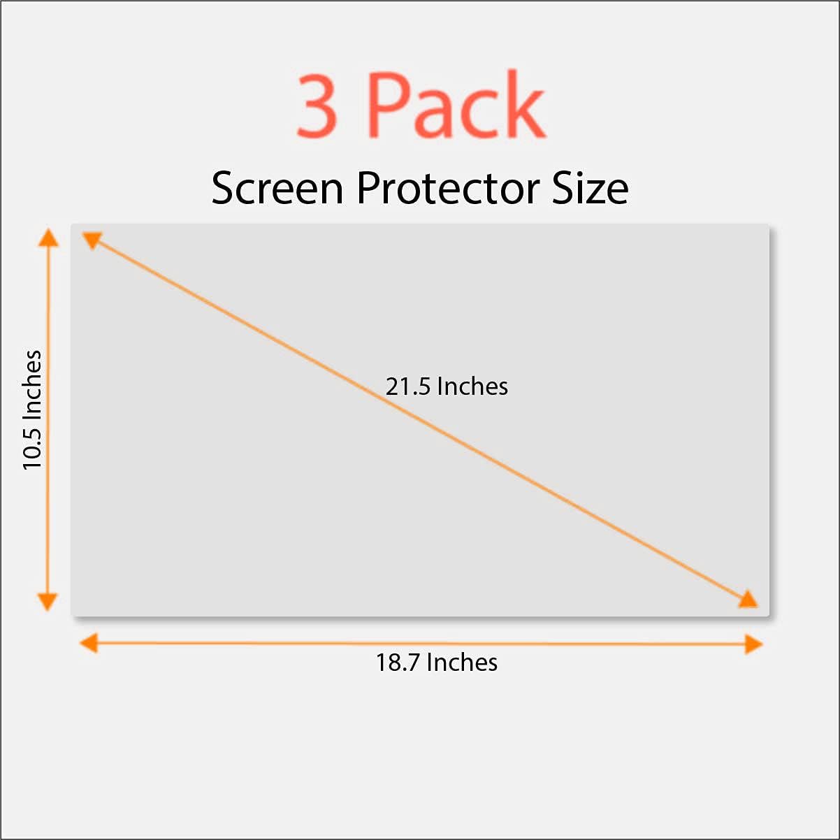 Anti-Glare and Anti Finger Print Screen Protector (3 Pack) for 20 Inches Widescreen Desktop Monitor