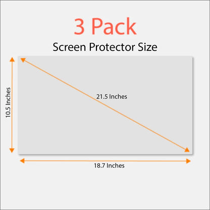 Anti-Glare and Anti Finger Print Screen Protector (3 Pack) for 20 Inches Widescreen Desktop Monitor