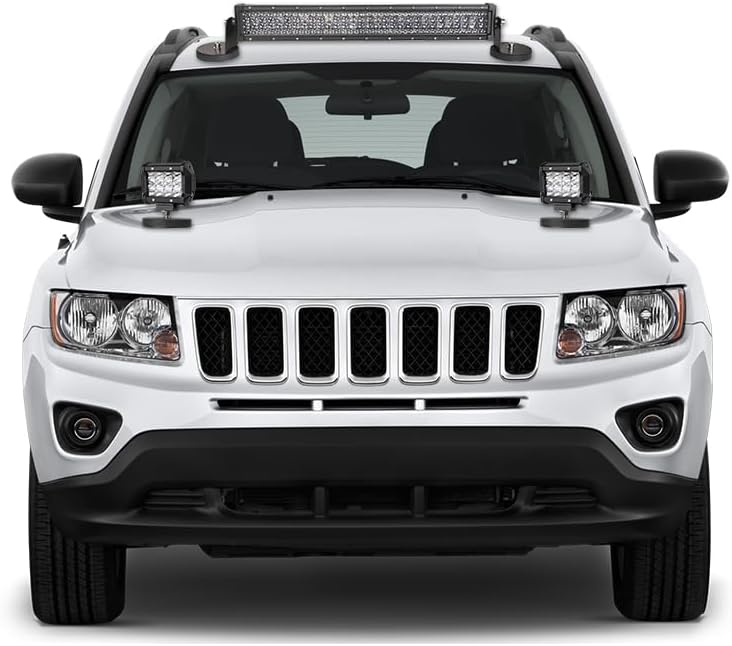 Magnetic Light Bar Mount, Powerful Magnetic Base LED Light Bar Mounting Brackets for Offroad Driving Lighting（2PCS）