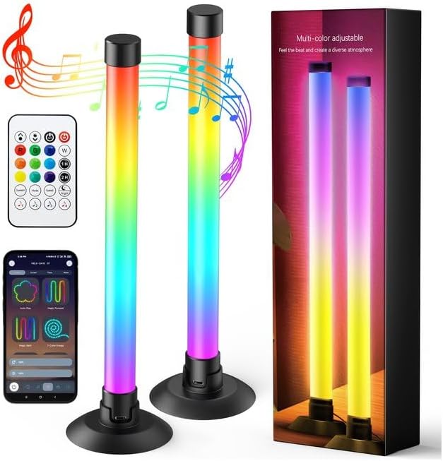 Ledagic Led Light Bar with Music Sync, Color Changing TV Backlight App & Remote Control, IC+RGB & W Smart RGB Light Bar, USB Powered Led Lights for TV, PC Room Monitor Backlight Gaming Accessories