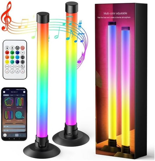 Ledagic Led Light Bar with Music Sync, Color Changing TV Backlight App & Remote Control, IC+RGB & W Smart RGB Light Bar, USB Powered Led Lights for TV, PC Room Monitor Backlight Gaming Accessories