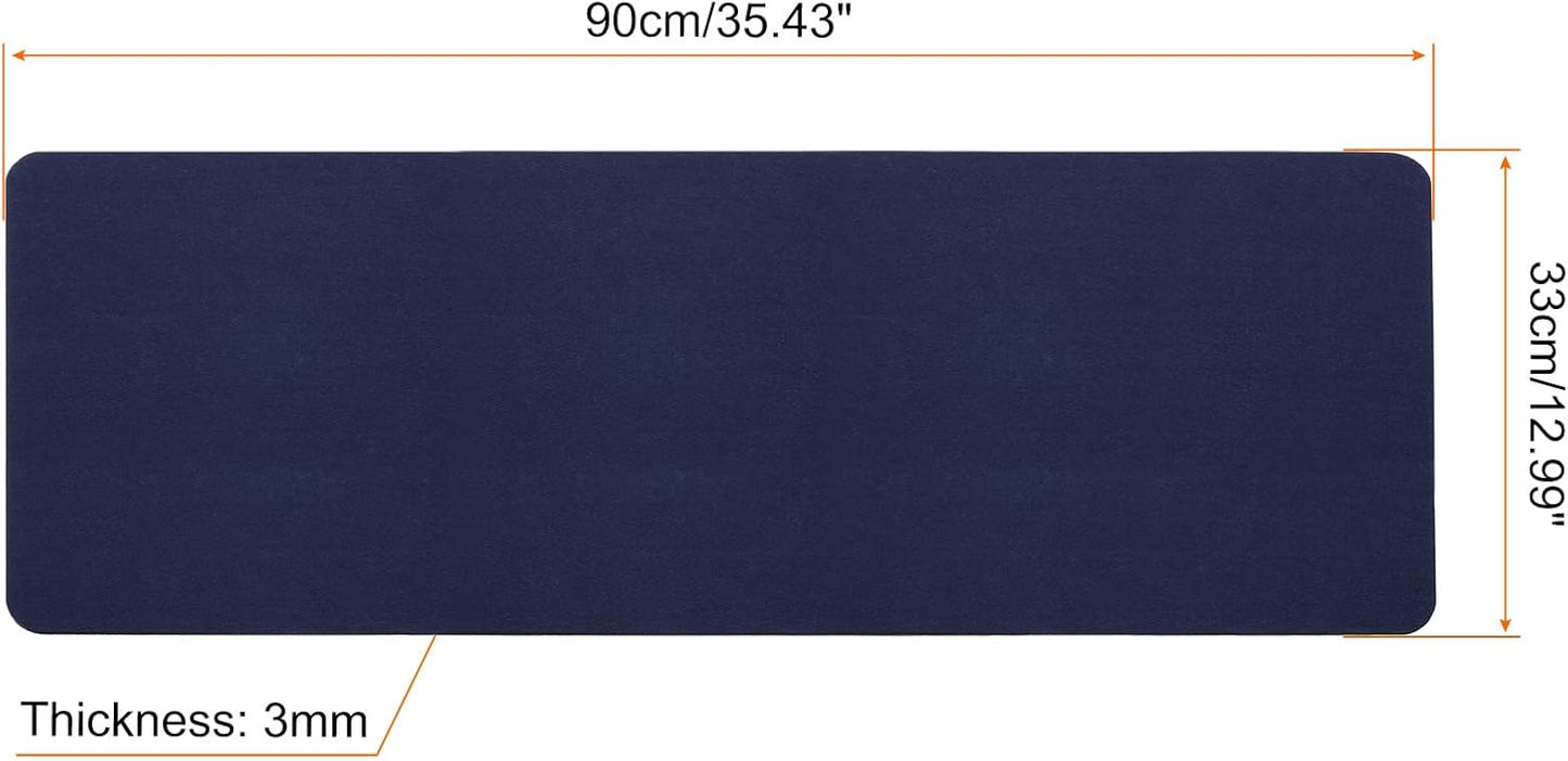 PATIKIL 24"x12" Desk Mat Protector, Felt Dual Side Mouse Pad Writing Mat for Office Home, Gray