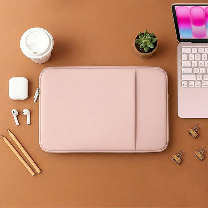 Laptop Sleeve for MacBook Neo/Air/Pro 13 inches A18/M5/M4/M3/M2/M1 Chip 2026-2020 A3404 A3449 A3240 A3113 with 2 Pockets Tablet Bag Case Accessories (Bright Pink)