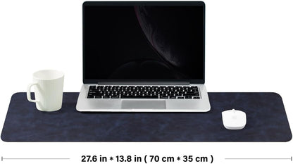 Distressed Leather Desk Mat - Non-Slip PU Desk Pad for Office and Home - Desk Organization and Accessories - Ideal for Large Mouse Pad and Desk Mats on Top of Desks(Tan,36"x 17")