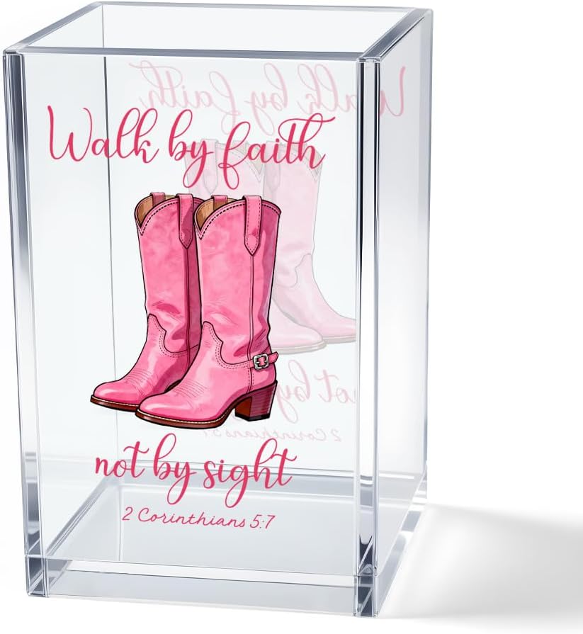 Never Let Anyone Dull Your Sparkle Acrylic Makeup Brush Organizer Holder, Girl Power Desk Acrylic Brushes Storage, Inspirational Quote Gifts for Women Friend Sister Make Up Artist Makeup Lover