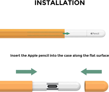 AhaStyle Silicone Case for Apple Pencil (USB-C) 2023 Ultra Thin Proteative Cover Skin Apple Pencil Sleeve Anti-Slip Grip Compatible with Apple Pencil USB C (Lavender)