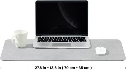 Distressed Leather Desk Mat - Non-Slip PU Desk Pad for Office and Home - Desk Organization and Accessories - Ideal for Large Mouse Pad and Desk Mats on Top of Desks(Tan,36"x 17")