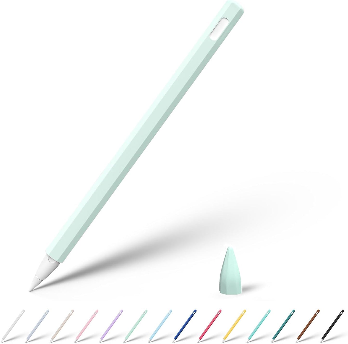 KELIFANG Silicone Case for Apple Pencil Pro 2024 & Apple Pencil 2nd Generation, Cute Pink Protective Skin Sleeve Cover Holder Grip and Tip Cap Accessories Compatible with iPad Pro 11 12.9 13 Inch