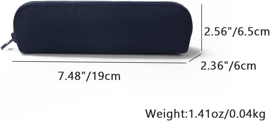 Canvas Pencil Case Cotton Canvas and Simple Multifunctional Pencil Bag Zipper Portable Storage (Black)