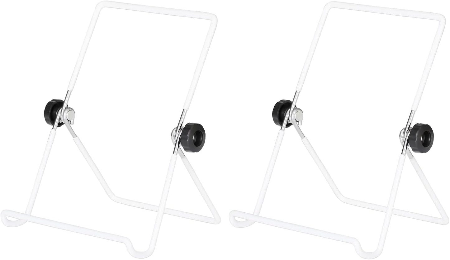 Artliving (2 Pack) Adjustable Iron Display Stand Easel Foldable Tablet Stand Holder,Displays Picure Frames,Photo,Cookbooks,iPad,Art Collection,Black