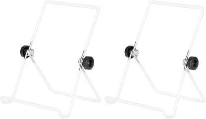 Artliving (2 Pack) Adjustable Iron Display Stand Easel Foldable Tablet Stand Holder,Displays Picure Frames,Photo,Cookbooks,iPad,Art Collection,Black