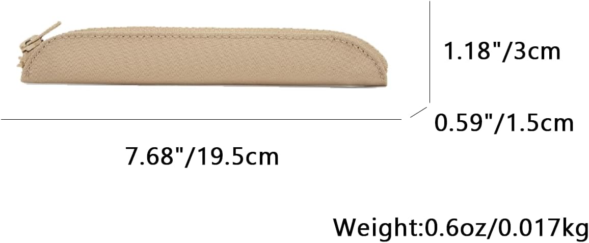 Pencil Case Durable Pencil Pouch for Pens School Featuring Oxford Lap Design (Khaki,Oxford)