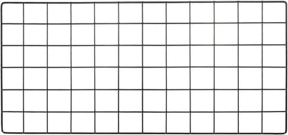 YOKIVE Iron Wire Grid Panel, Decorative Panels Board | Photo Pictures Display Holders Hanging Frame for Home Office (Black, 16"x12")