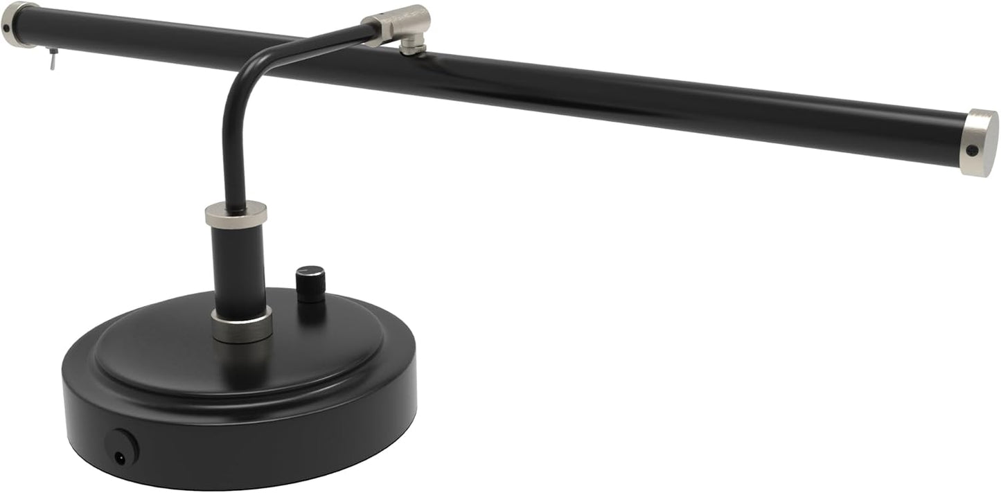 Cocoweb Adjustable LED Upright Piano Desk Lamp in Black with Brass Accents - PLED101D