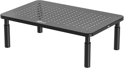 WALI Monitor Stand Riser with Drawer and 2 Pen Holders, Desk Organizers and Accessories for Computer, Printer, Laptop Stand for Home Office Supplies, (PTT004-B), 1 Pack, Black