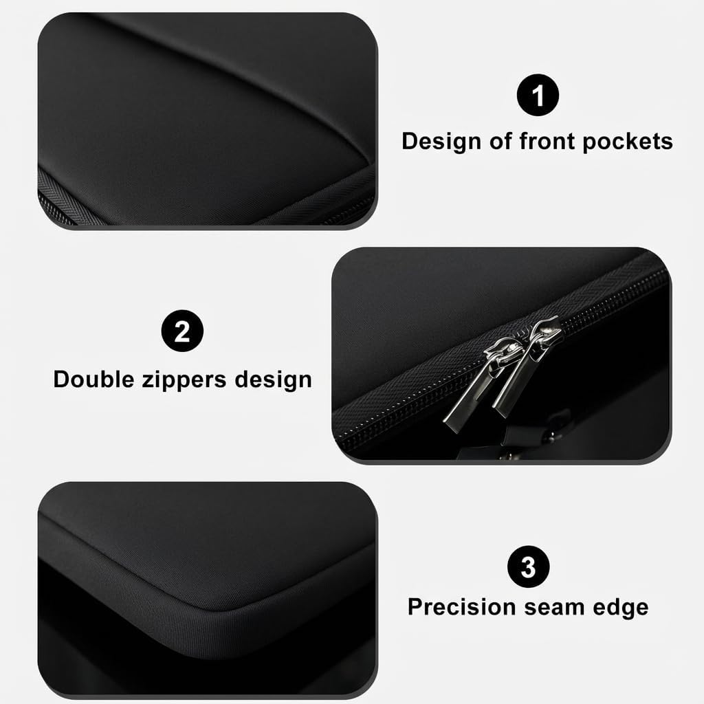 Laptop Sleeve for MacBook Neo/Air/Pro 13 inches A18/M5/M4/M3/M2/M1 Chip 2026-2020 A3404 A3449 A3240 A3113 with 2 Pockets Tablet Bag Case Accessories (Bright Pink)