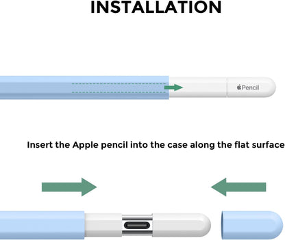 AhaStyle Silicone Case for Apple Pencil (USB-C) 2023 Ultra Thin Proteative Cover Skin Apple Pencil Sleeve Anti-Slip Grip Compatible with Apple Pencil USB C (Lavender)