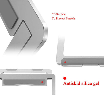 Soke-Six Laptop Stand,Aluminum Portable Foldable Laptop Support Stand Holder Desk Table Mobile Phone Stand for iPad MacBook Pro Air Notebook