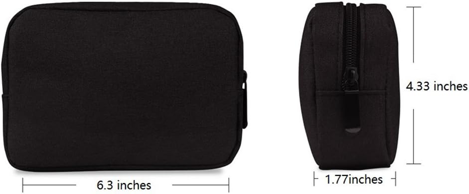 Universal Electronics/Accessories Soft Carrying Case Bag, Durable & Light-weight,Suitable for Out-going, Business, Travel and Cosmetics Kit (Small-Black)