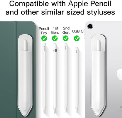 MoKo Pencil Holder Sticker Fit Apple Pencil Pro, Apple Pencil (USB-C), iPencil 1st/2nd Generation, Elastic Pencil Pocket Pouch Adhesive Sleeve Attached to iPad Case for Stylus Pens,Black