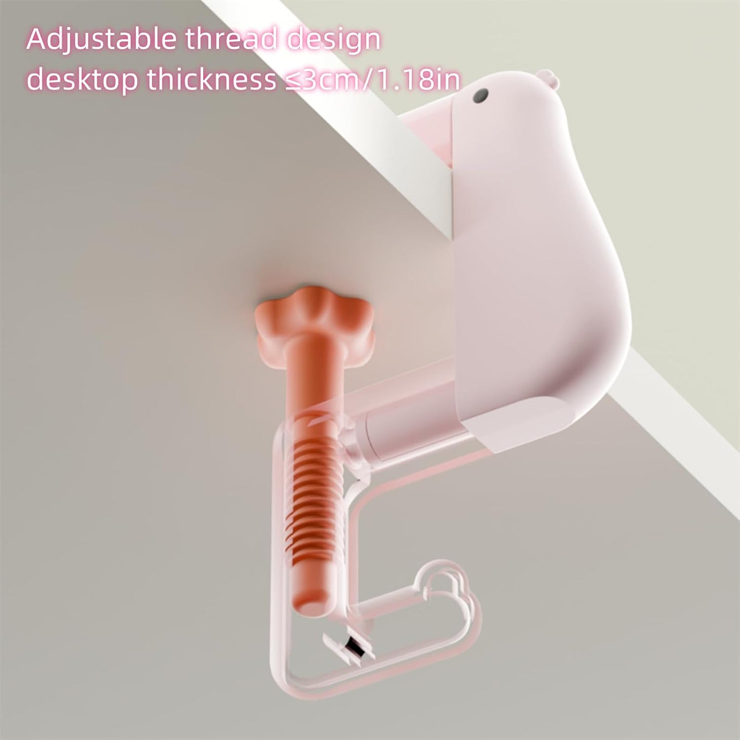 3PCS Thinking Duck Foldable Desk Hook for Bag – Adorable Non-Slip Bag Holder for Table, Compact Portable Desk Hook for Office, Home(Holds 11 lbs)