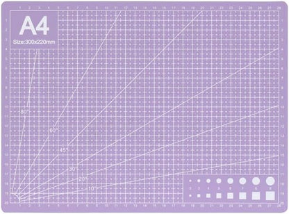A4 Self-Healing Cutting Mat, Double-Sided Craft Mat with Grid Lines, Precision Rotary Cutting Board for Office Desk, Art Craft, Sewing, Hobby, and DIY Projects - 9x12 Inches
