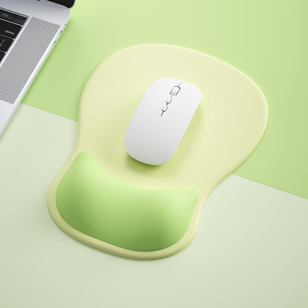 Ergonomic Mouse Pad with Wrist Rest,Cute Gel Mousepad Wrist Support - Small Mini Portable for Travel Mouse Pads for Desk Laptop,Computer,Office & Home Decor (Pink&Light Pink)