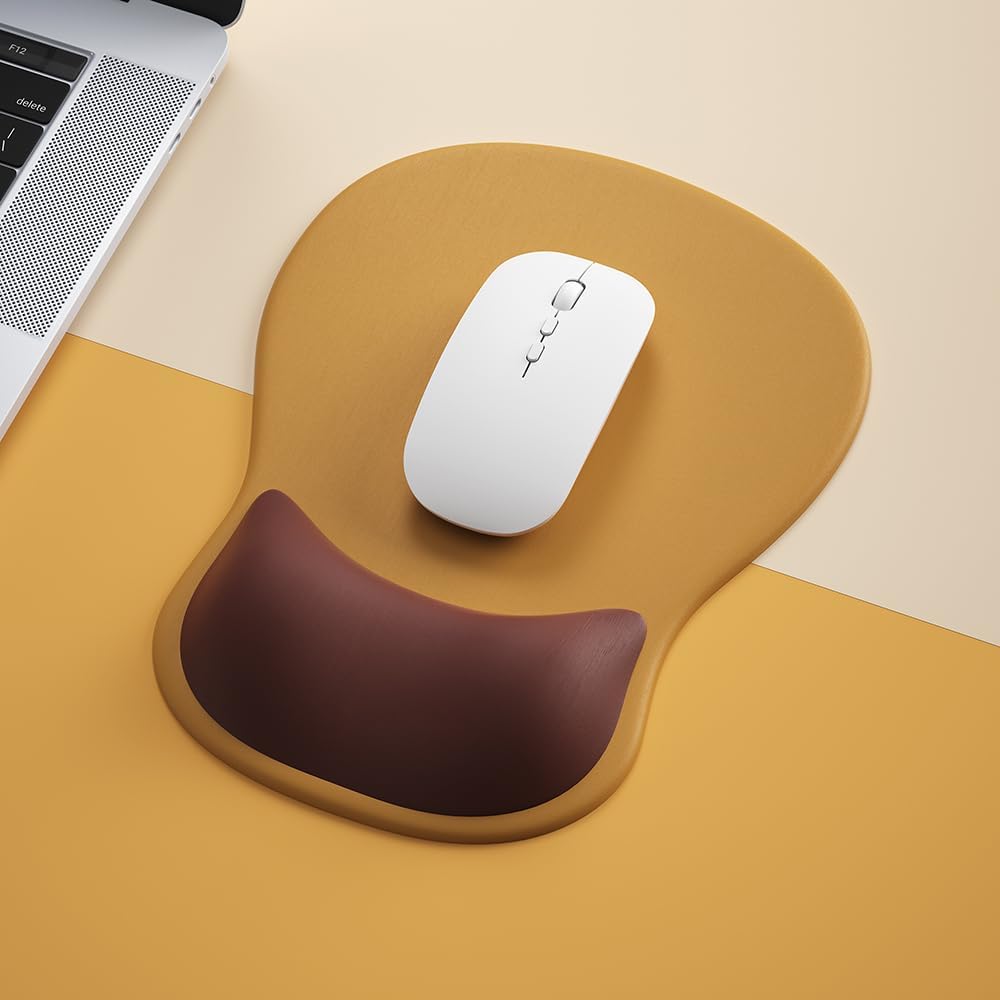 Ergonomic Mouse Pad with Wrist Rest,Cute Gel Mousepad Wrist Support - Small Mini Portable for Travel Mouse Pads for Desk Laptop,Computer,Office & Home Decor (Pink&Light Pink)