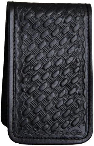 HWC Basketweave Leather Covered Memo Book Holder