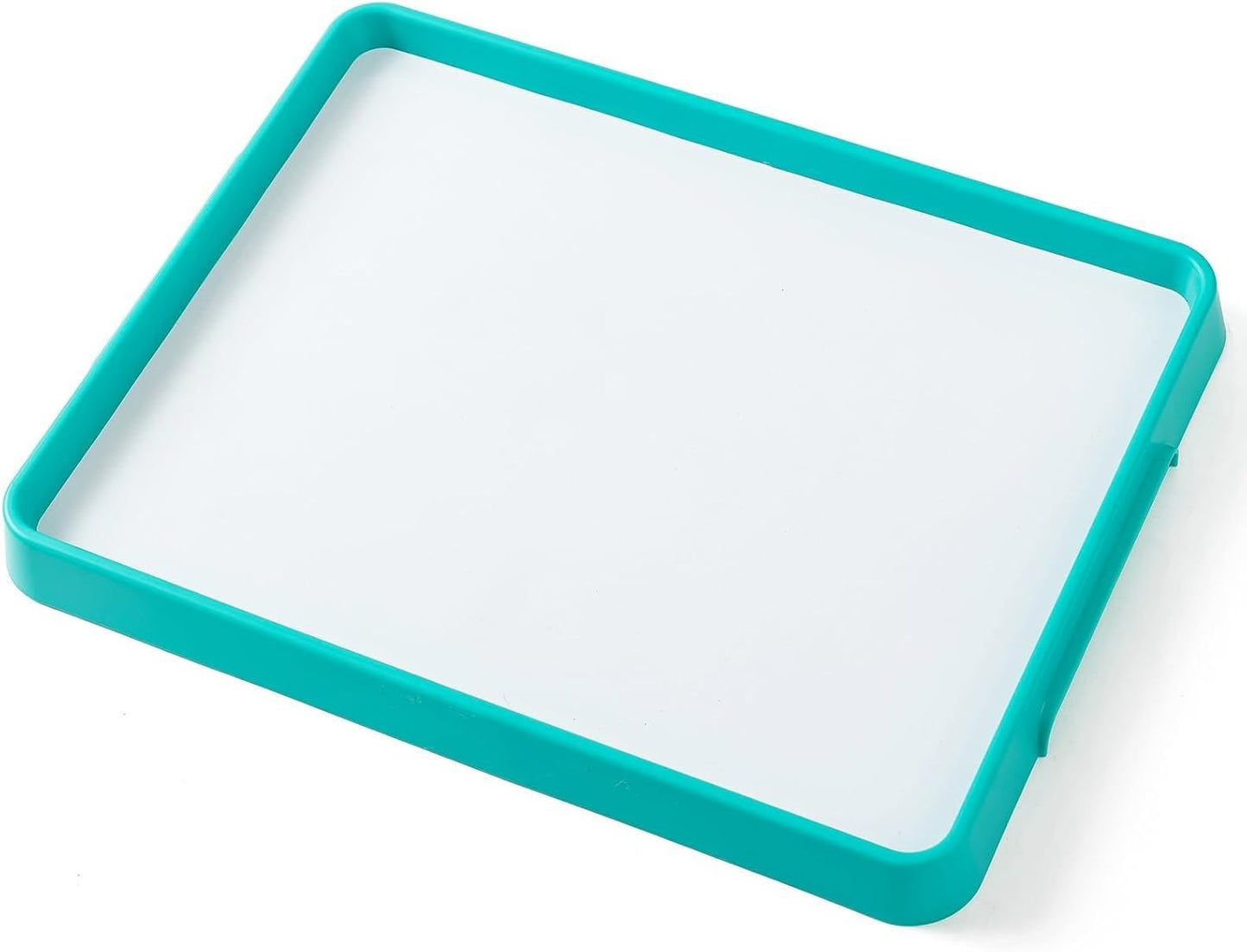 Magnetic Board for Kids – 13.2" X 10" - Magnetic Dry Erase Tray | Stackable Magnetic Tray for Classroom, Home, Travel & Preschool Learning (Cyan)