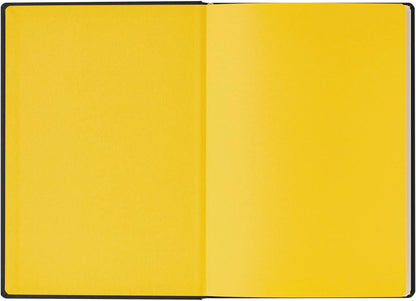 Maruman Mnemosyne Lined Notebook- Vertical A5, 5.83" x 8.27", 70 Sheets / 140 Pages, 7mm College Ruled With Center Line Journal, Perforated Pages & Wire-Bound to Lay Flat, Black, Made in Japan - Colors A
