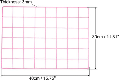 PATIKIL 16"x12" Wire Grid Panel, 1 Pack Wall Grid Decorative Panels Board Photo Pictures Display Decor Hanging Organizer for Home Office, Black