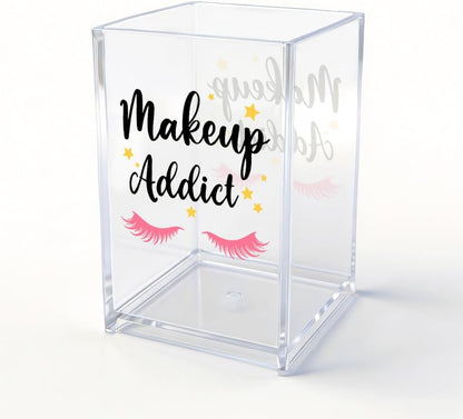 The Makeup Artist Acrylic Cosmetic Pencil Pen Holder, Funny Vanity Accessories for Girls, Makeup Brushes Holder for Beauty Specialist Esthetician, Make Up Artist MUA Appreciation Gifts