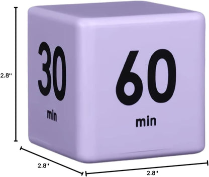 Feilifan Cube Timer, Productivity Cube Flip Timer for Kitchen Studying Workout Classroom Kids ADHD 15-20-30-60 Minute Preset, White