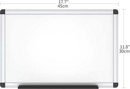 VIZ-PRO Magnetic Dry Erase Board, 24 X 18 Inches, Silver Aluminium Frame