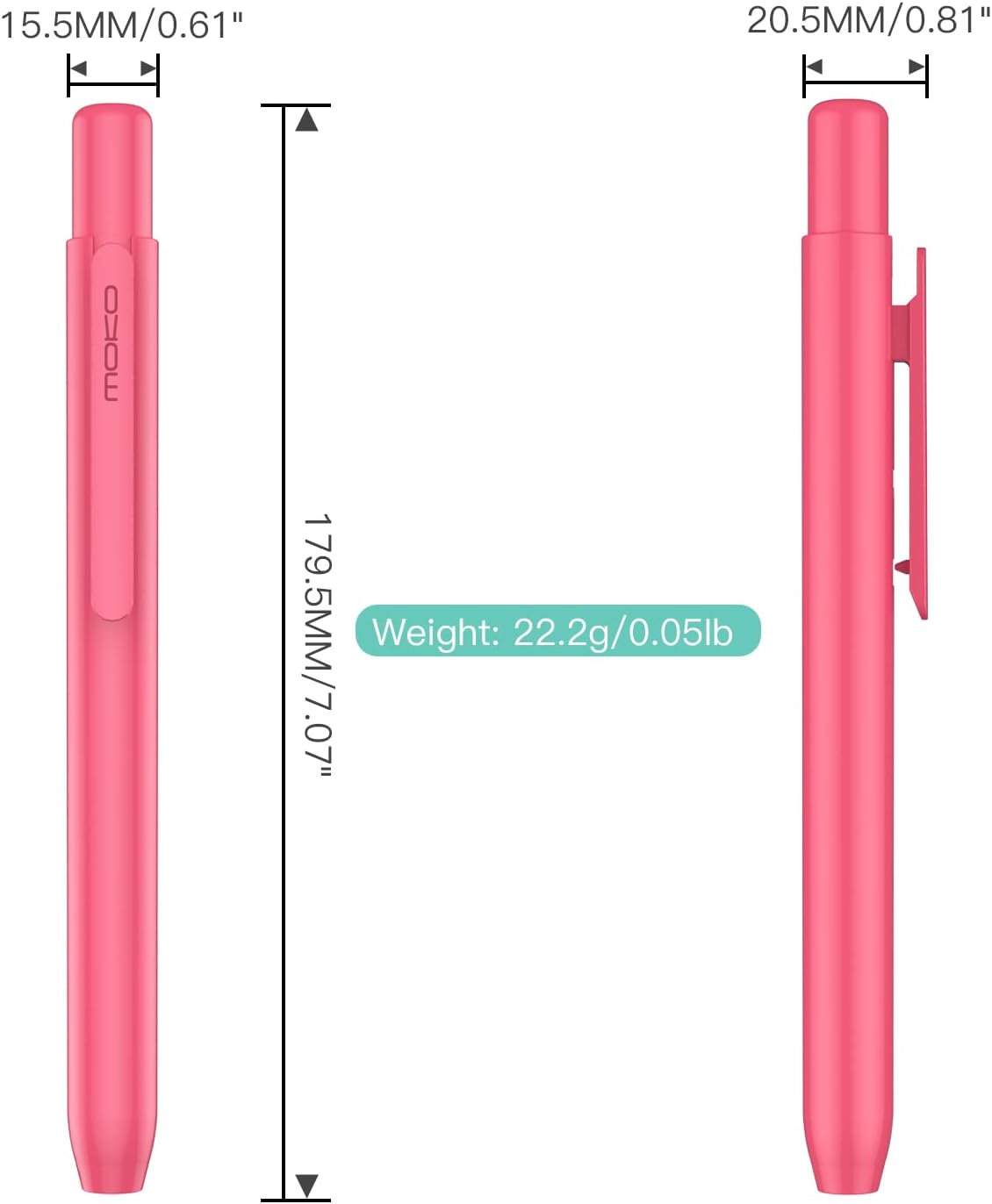 MoKo Holder Case for Apple Pencil 1st Generation, Retractable Apple Pencil 1st Case Protective iPad Pencil Sleeve Skin Cover with Sturdy Clip, Pink
