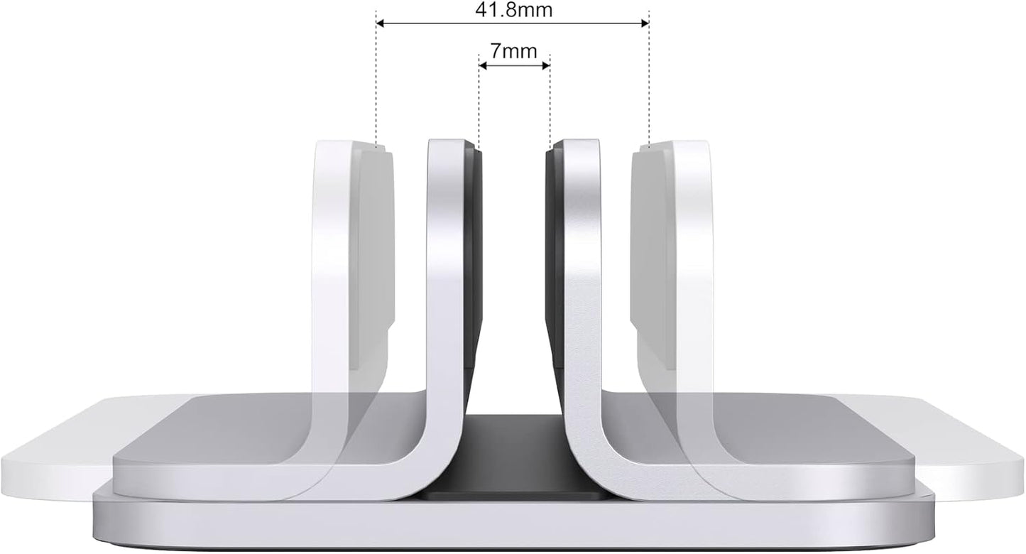 JOKItech Aluminum Laptop Stand, Sturdy and Adjustable, Compatible with Apple MacBook Pro/Air, Mac Mini, iPad Pro, Silver