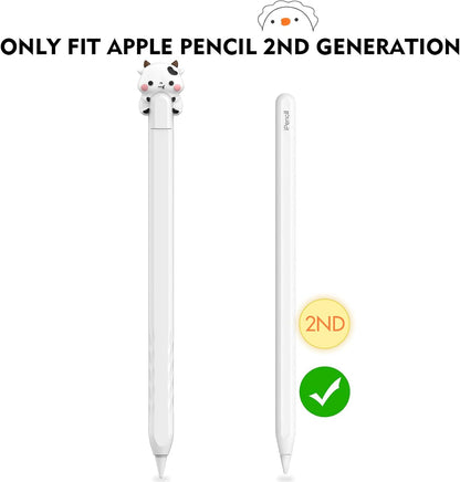NIUTRENDZ Cute Bear Apple Pencil Case for Apple Pencil 2nd Generation Case Silicone Protective Cover Sleeve Skin Accessories (Brown, Apple Pencil 2nd Generation)