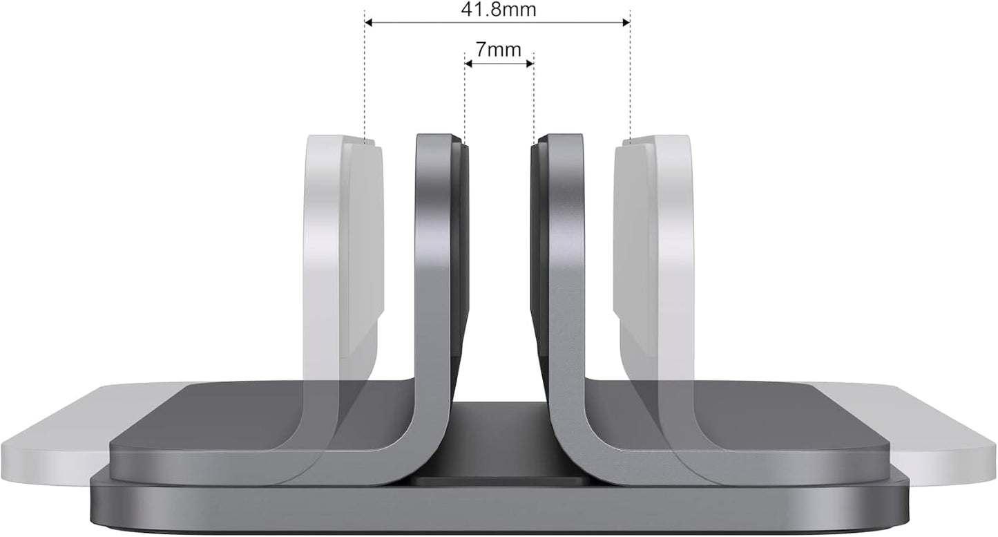 JOKItech Aluminum Laptop Stand, Sturdy and Adjustable, Compatible with Apple MacBook Pro/Air, Mac Mini, iPad Pro, Silver