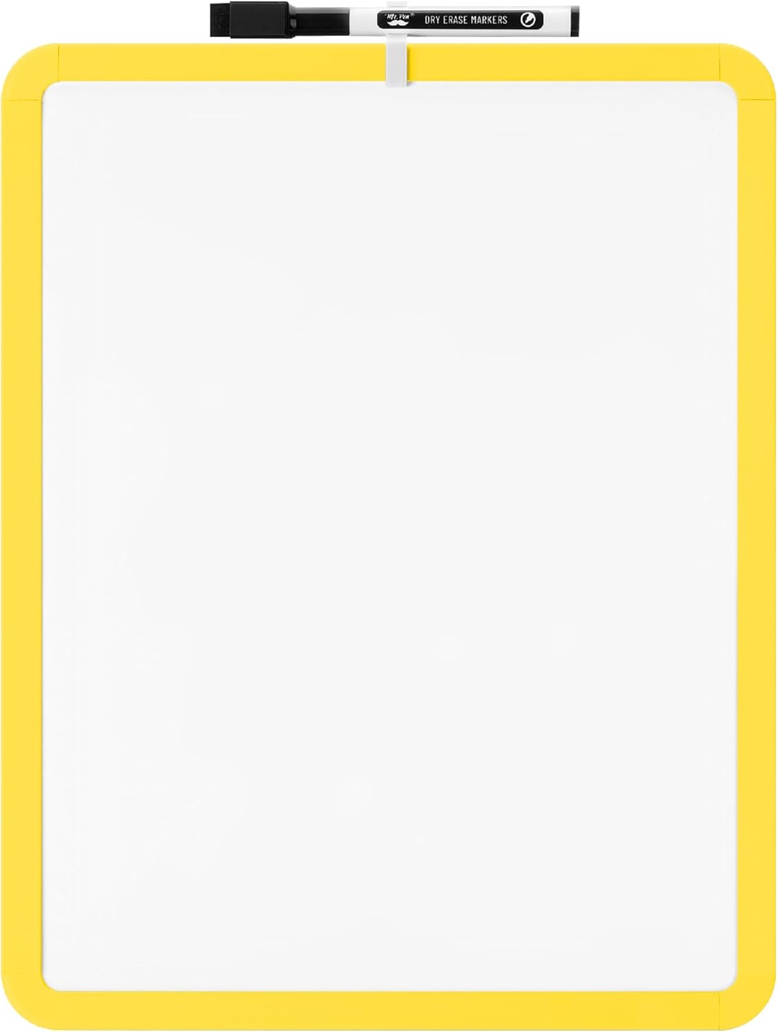 Mr. Pen- Dry Erase Board, 14” x 11” with a Black Dry Erase Marker, White Frame, Small Mini White Board for Students, Fridge, Wall, Locker, Includes Double Sided Tapes
