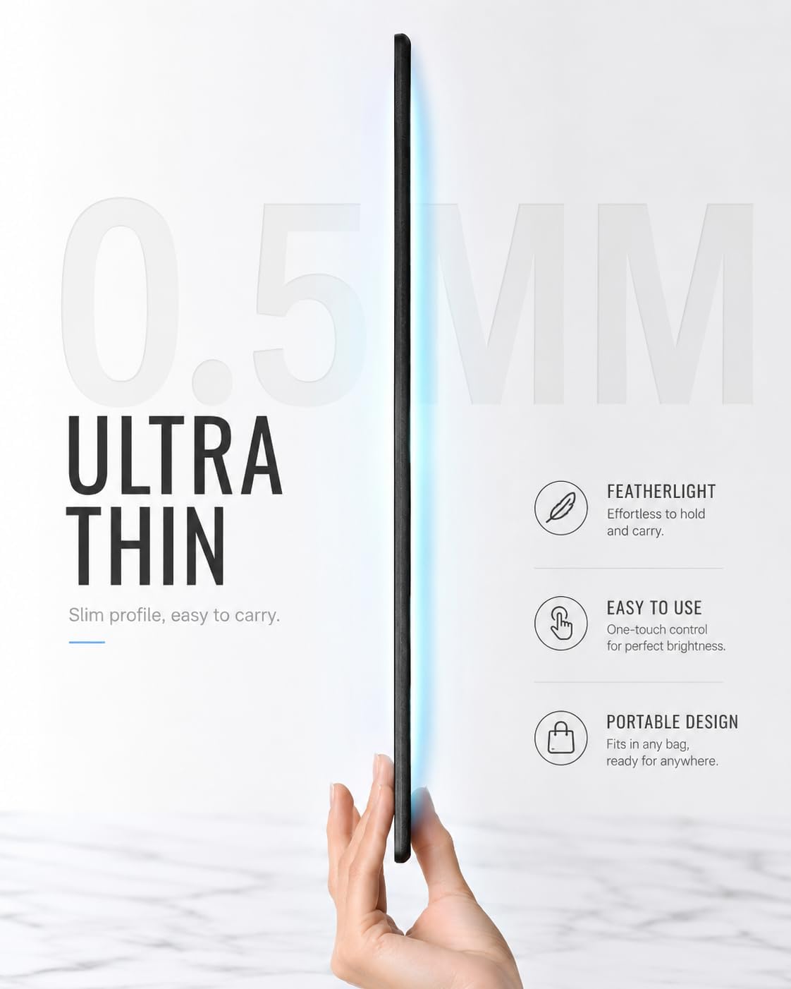 A3 LED Tracing Light Box丨Light Pad - Copy Board with Full-Edge Ruler Frame丨3 Adjustable LED, Premium Acrylic for Art, Drawing, Sketch, Animation, Design, Tattoo, Diamond Painting, X-ray Viewing