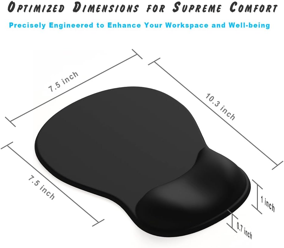 ErgoComfort Gel Wrist Rest Mouse Pad-Ergonomic Office Mousepad with Wrist Support-Non-Slip, Design Desk Accessories Mat for Home&Game Decor (06Mocha Sand)