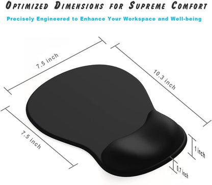 ErgoComfort Gel Wrist Rest Mouse Pad-Ergonomic Office Mousepad with Wrist Support-Non-Slip, Design Desk Accessories Mat for Home&Game Decor (06Mocha Sand)