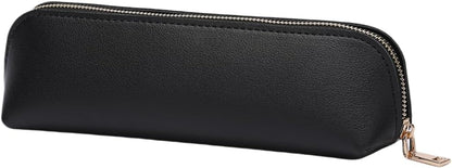 Canvas Pencil Case Cotton Canvas and Simple Multifunctional Pencil Bag Zipper Portable Storage (Black)