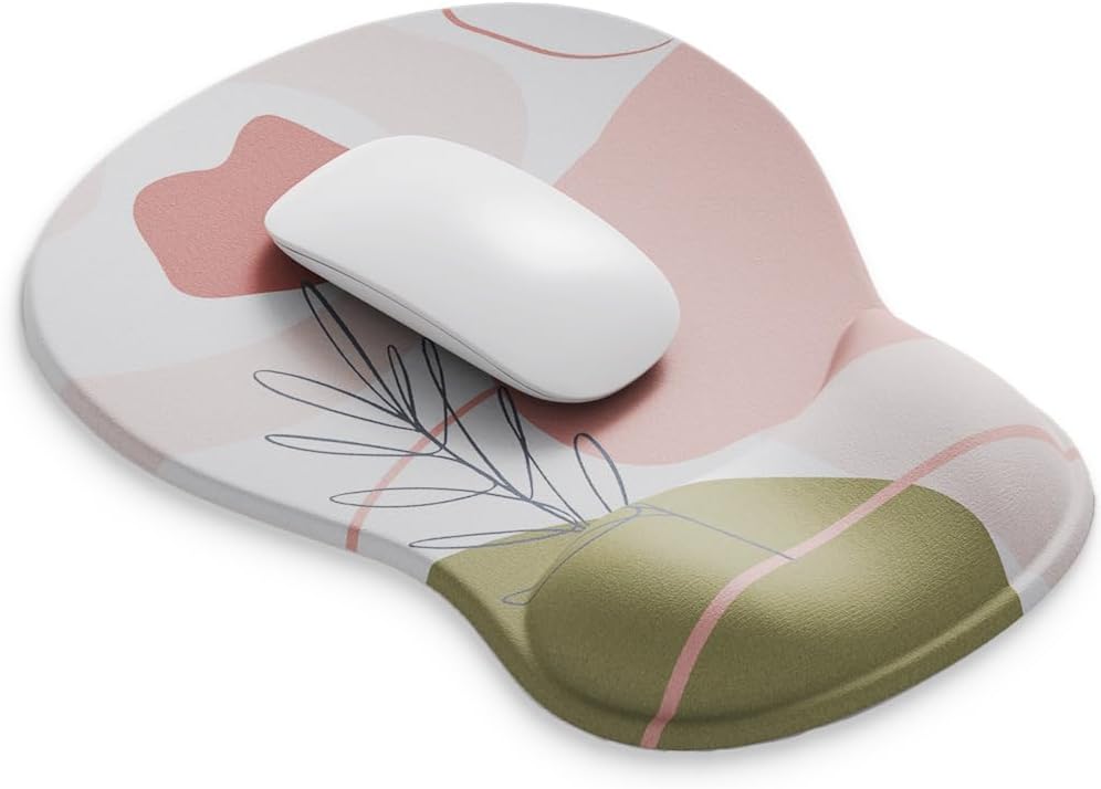 ErgoComfort Gel Wrist Rest Mouse Pad-Ergonomic Office Mousepad with Wrist Support-Non-Slip, Design Desk Accessories Mat for Home&Game Decor (06Mocha Sand)