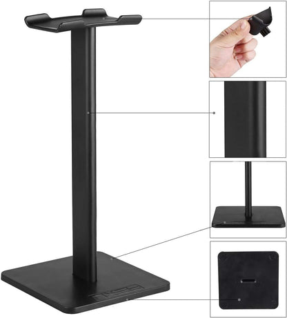 Headphone Stand, Universal Aluminum Holder Showing Display Hanger for HyperX Cloud II Gaming Headset, Microsoft Xbox One Chat, Turtle Beach Recon, Sony Headset 2.0 and More