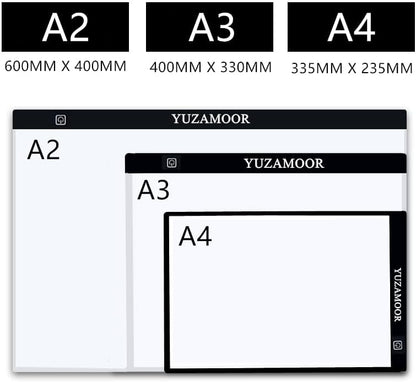 A2 Extra Large Tracing LED Light Pad for Diamond Art, Sketching, Painting - Adjustable Brightness, Sketching, Tracing - USB Powered DIY Diamond Art Light Box - No mesh No dot
