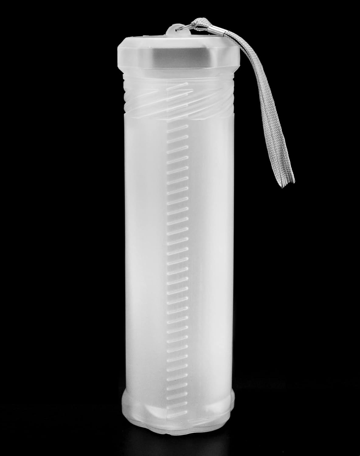 QWORK Extendable Artist Storage Tube - Durable Plastic, 2 Pack Adjustable Length 8.5" to 15", 2.4" Width, Translucent with Carrying Lanyard for Brushes, Pens & Watercolor Supplies